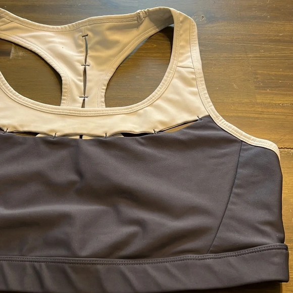 Soul Tack It Back Gray White Sports Bra Athletic Soul Cycle Plus Size XXL - Picture 2 of 7